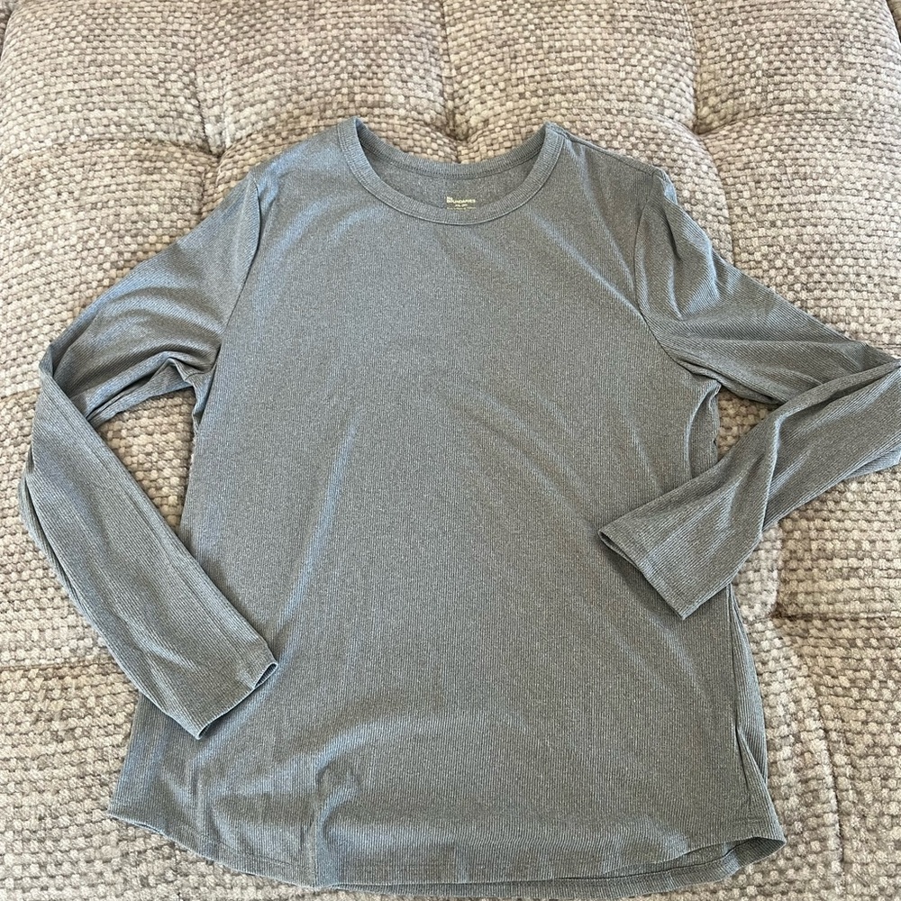 No Boundaries Heather Gray Ribbed Top